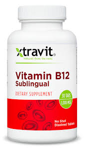 Xtravit Vitamin B12 Sublingual, 1,000 mcg, 30 tabletas