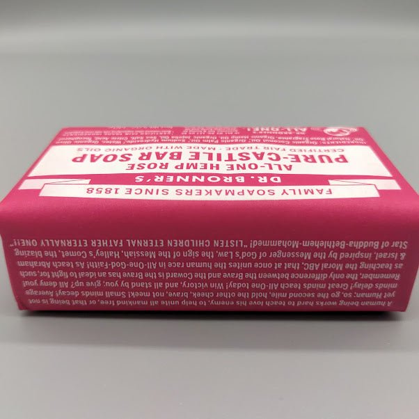 Dr. Bronners Magic Organic Rose Bar Soap - 5 oz — etiqueta del producto
