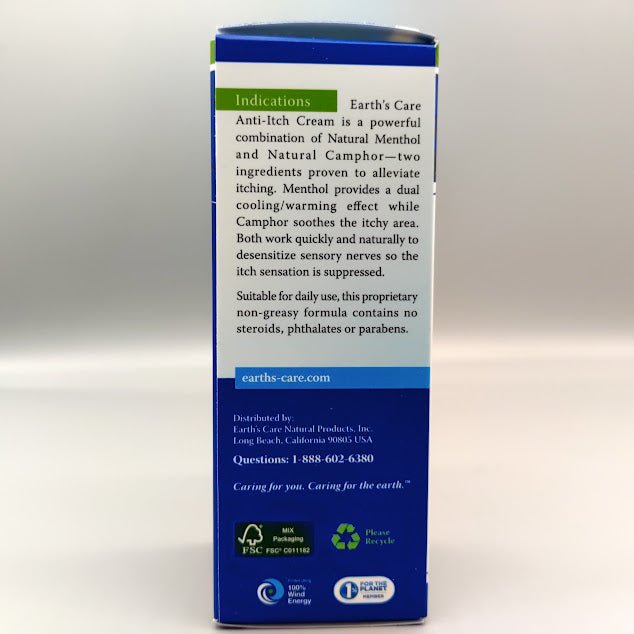 Earth's Care Anti-Itch Cream - 2.4 oz (foto de archivo)