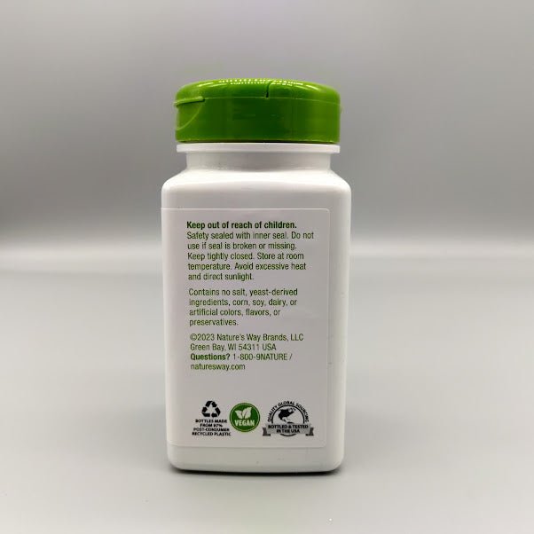 Fenogreco Nature's Way 1,130 mg para Lactancia y Digestión, 100 Caps de Natures Way — vista posterior del envase