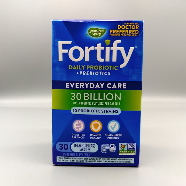 Fortify - Daily Probiotic + Prebiotic - 30 Billion - 11 Strains - 30 Delayed Release Veget