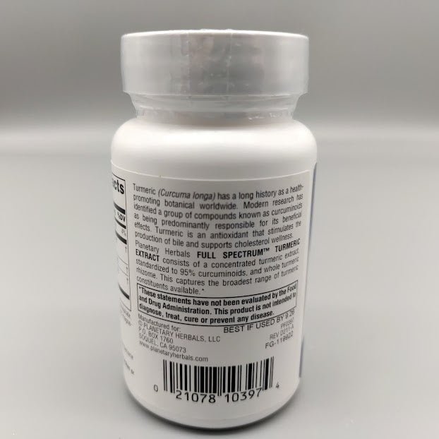 Full Spectrum - Extracto de Cúrcuma - Turmeric - 450 mg - 30 Tabs (foto de archivo)