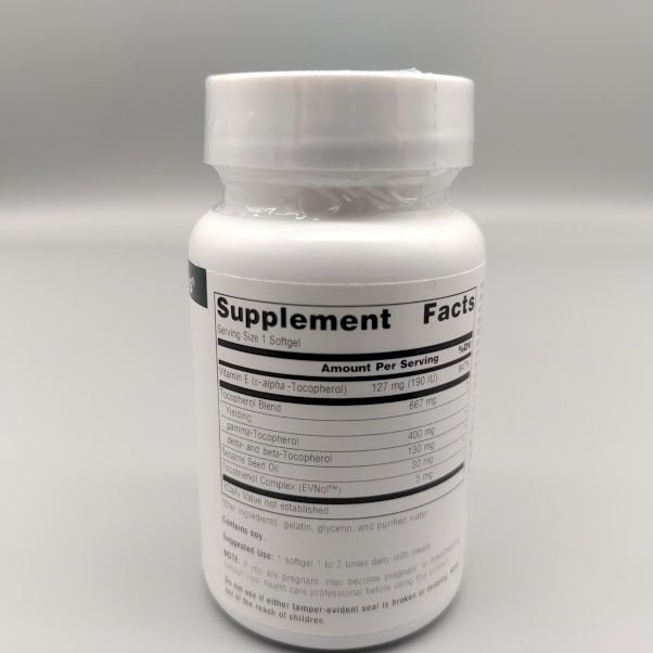Gamma E400 de Source Naturals — etiqueta con los ingredientes