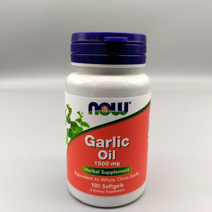 Aceite de ajo 1500 mg de NOW, frasco de 100 softgels