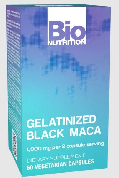 Gelatinized Black Maca 60 capvegi en Puerto Rico — natural de Bio Nutrition (foto de archivo)