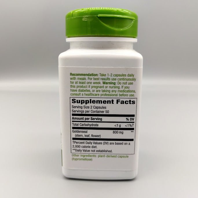 Goldenseal - Herb - 100 Vegan Capsules - 800mg