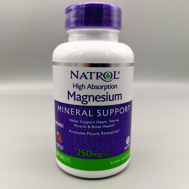 High Absorption Magnesium - 250Mg - 60 Chewable Tablets (foto de archivo)