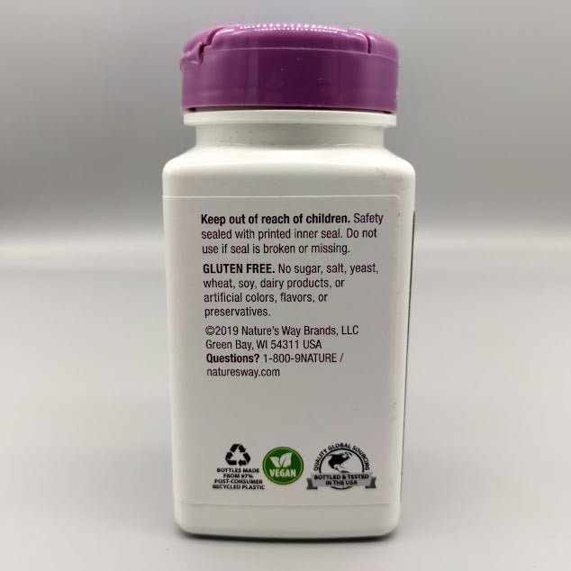 Castaño de Indias 250 mg para Piernas Cansadas, 90 Cápsulas de Natures Way — vista lateral del envase