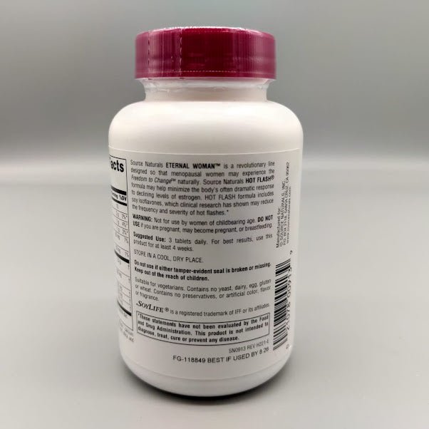 Hot Flash Source Naturals, Inc. 45 Tabs — vista posterior