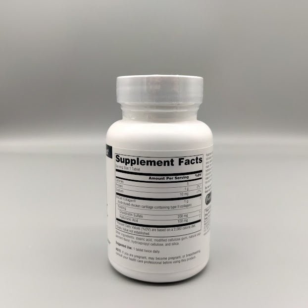 Hyaluronic Acid, Source Naturals, 30 Tablet 100 mg — etiqueta con los ingredientes