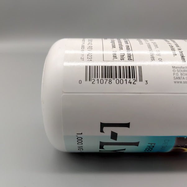 L - Lysine 1000 mg 100 tablet (foto de archivo)