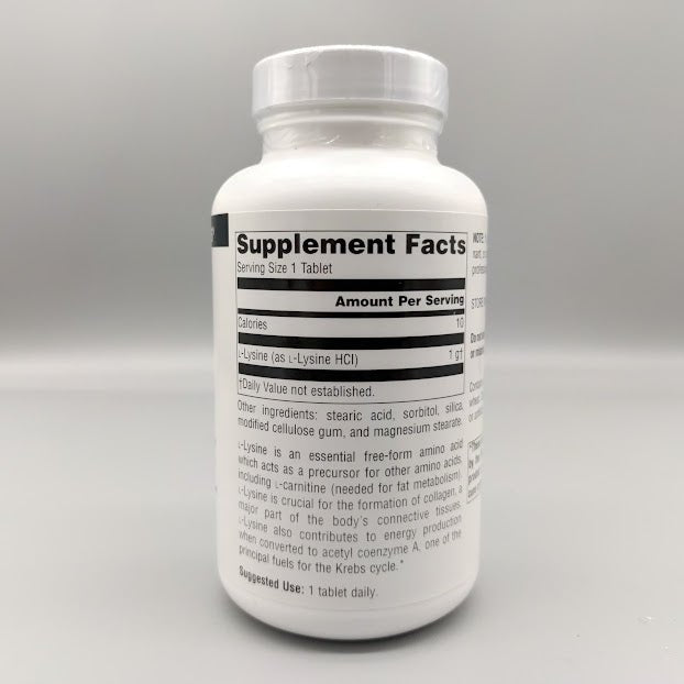 L - Lysine 1000 mg 100 tablet (foto de archivo)