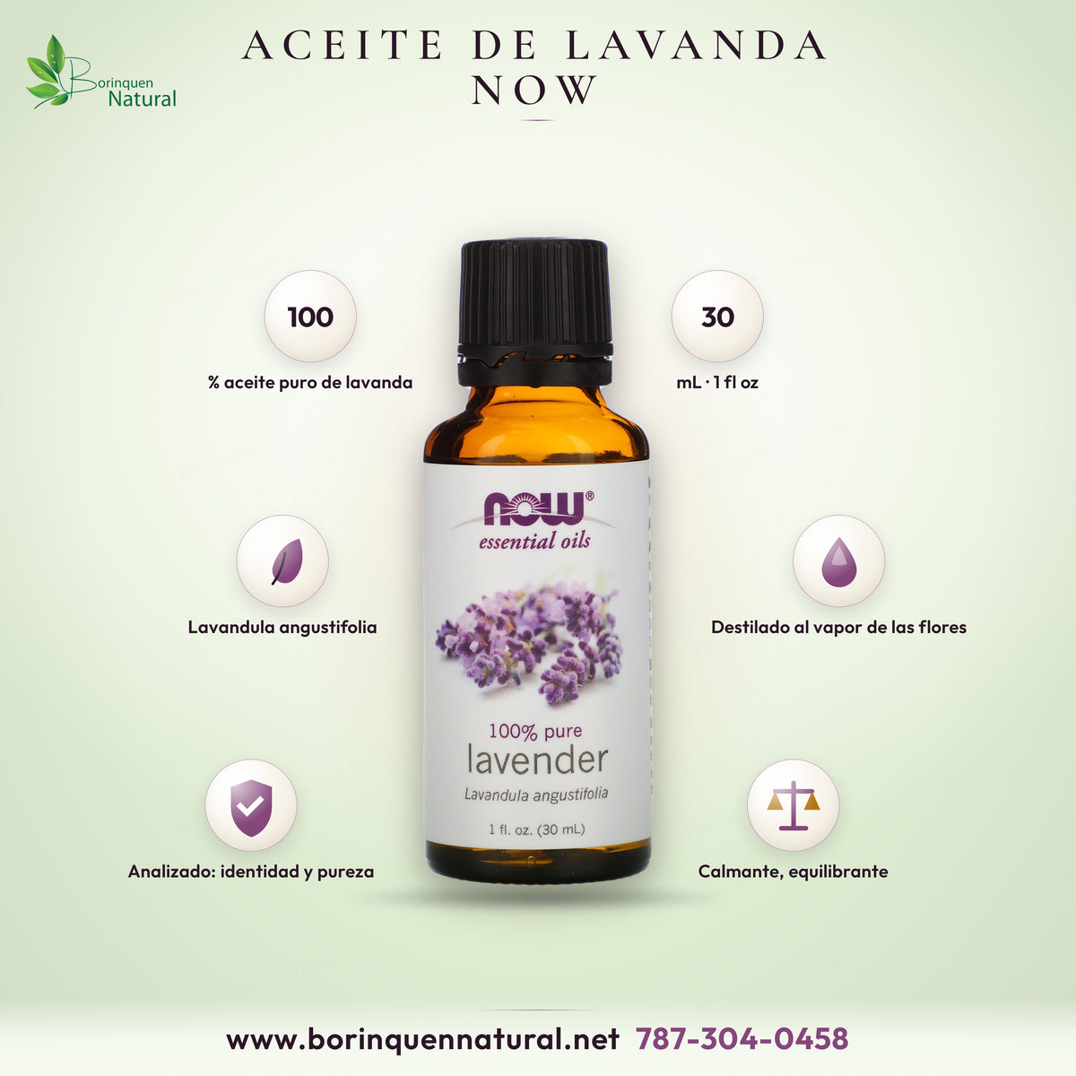 NOW Essential Oils 100% pure lavender essential oil, Lavandula angustifolia, 1 fl oz (30 mL) bottle