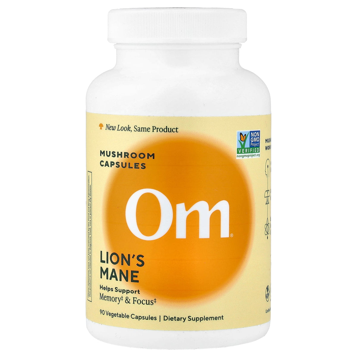 Om Lion's Mane 90 vegetable capsules (foto de archivo)