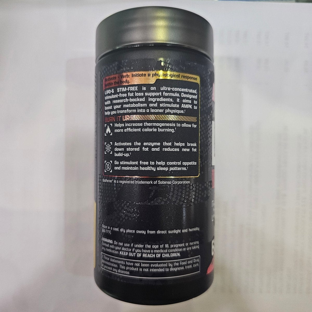 Caja de Lipo-6 Black Stim-Free de Nutrex con 60 cápsulas sin estimulantes — imagen 8
