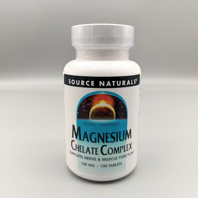 Magnesium Chelate Complex - 100mg - 100 Tablets (foto de archivo)