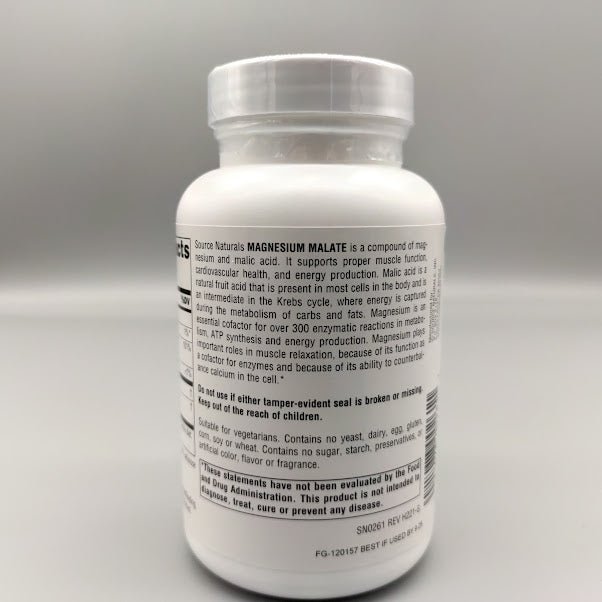 Magnesium Malate - 3,750 mg - 90 Tablets (foto de archivo)