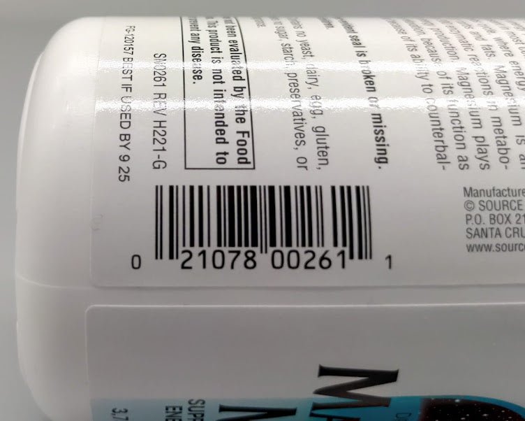 Magnesium Malate - 3,750 mg - 90 Tablets (foto de archivo)
