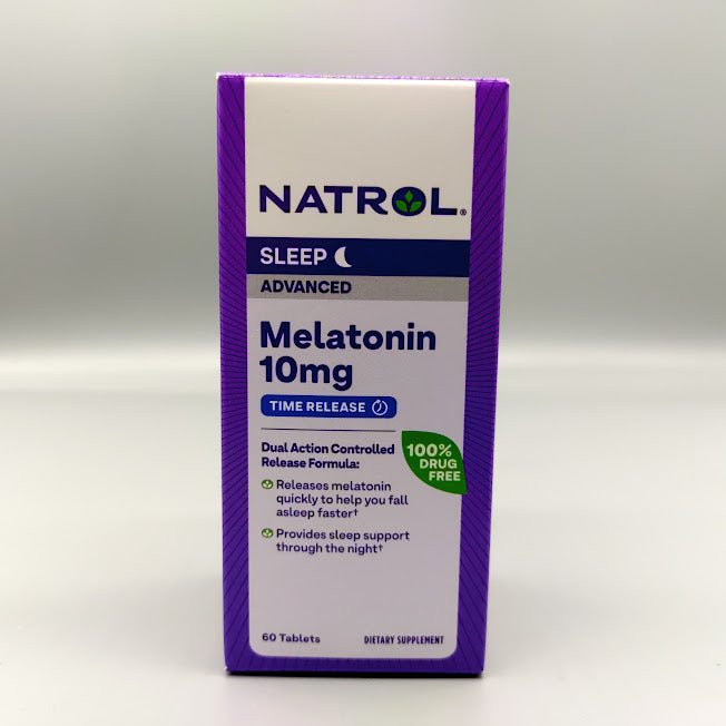 Melatonin Advanced Sleep 10mg 60 Tablets de Natrol (foto de archivo)