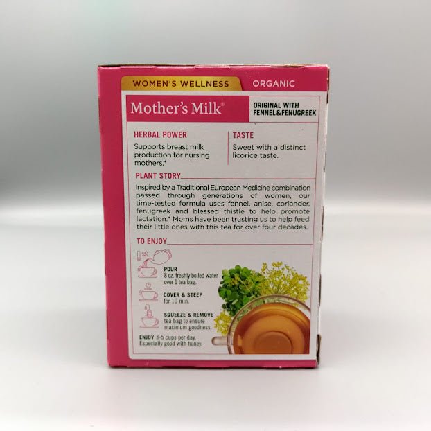 Mother's Milk Té 16 Bolsitas para la Lactancia Materna de Traditional Medicinals — vista posterior