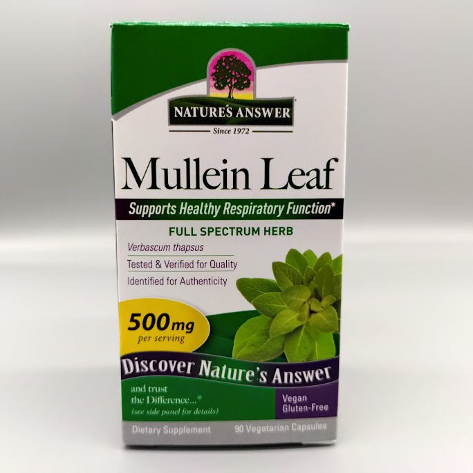 Mullein Leaf -- 500 mg - 90 Cápsulas Vegetarianas de Nature's Answer (foto de archivo)