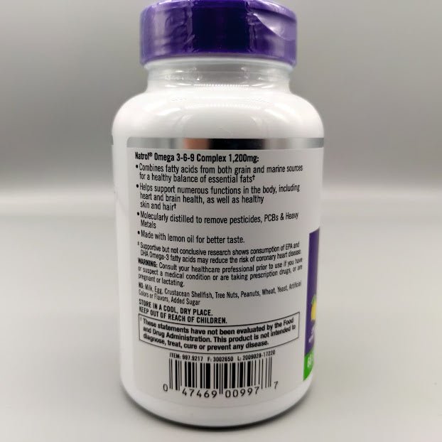 Natrol Omega 3-6-9 Complex, Softgels
