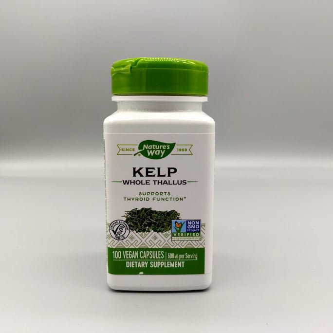 Kelp Alga Marina 363 mg con Yodo Nature's Way, 100 Cápsulas