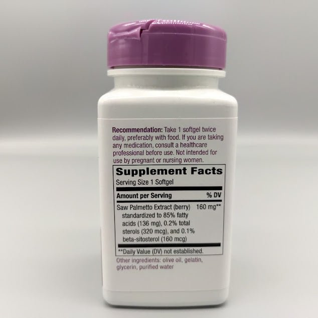 Nature's Way Saw Palmetto Standardized Dietary Supplement Softgels (foto de archivo)