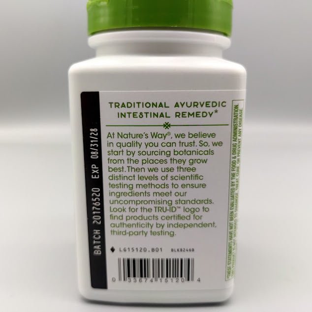 Neem Leaf 950mg - 100 Cápsulas Vegetarianas - Nature's Way — vista posterior del envase