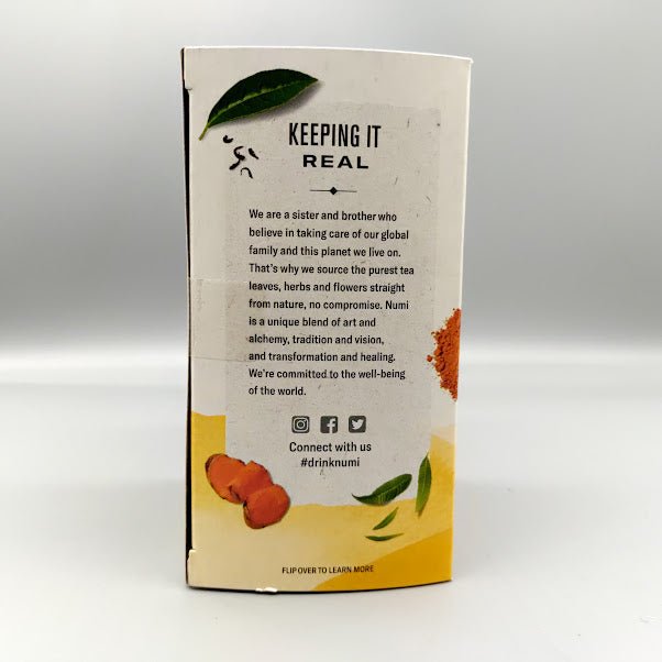 Numi Tea Organic Turmeric Tea, Golden Tonic - 12 Bag de Numi Organic Tea — vista lateral