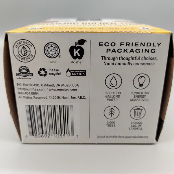Numi Tea Organic Turmeric Tea, Golden Tonic - 12 Bag de Numi Organic Tea — detalle