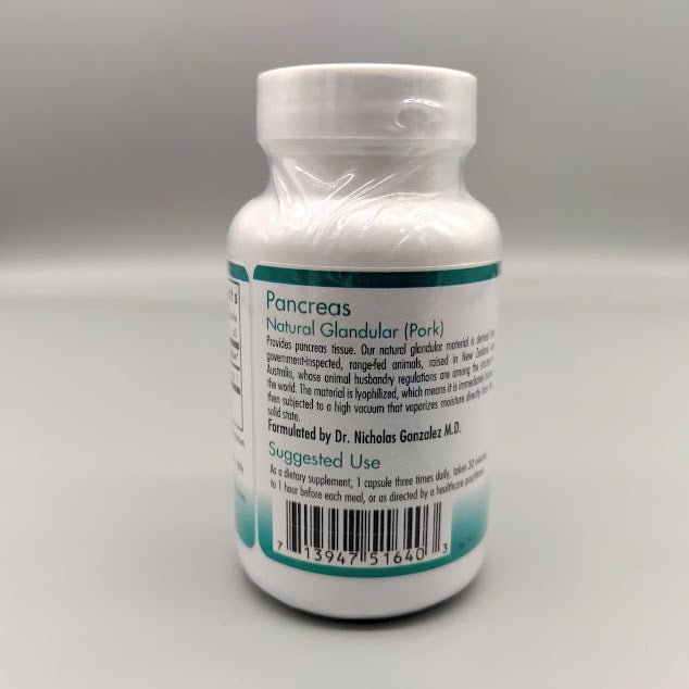 NutriCology - Pancreas - Natural Glandular 60 Vegetarian Capsules — etiqueta del producto