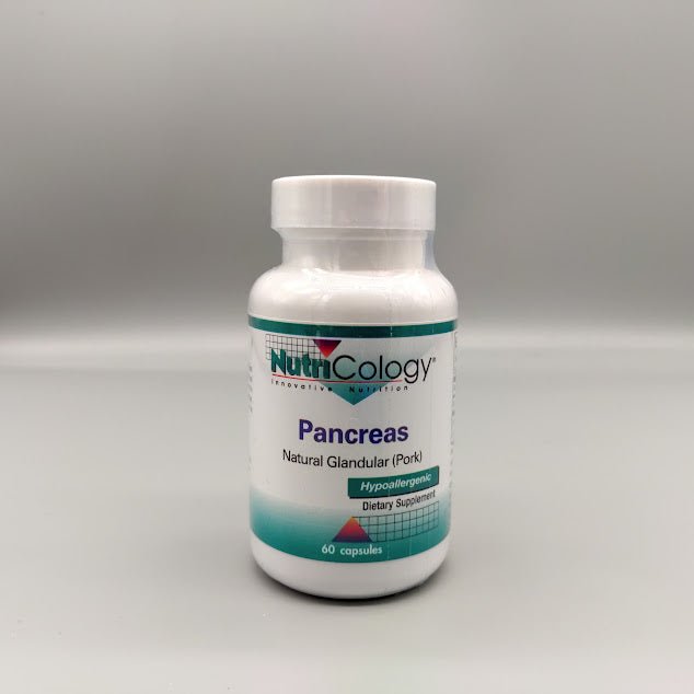 NutriCology - Pancreas - Natural Glandular 60 Vegetarian Capsules (foto de archivo)