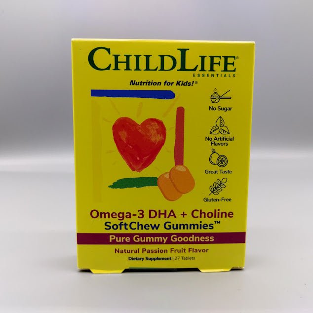 Omega-3 DHA + Colina ChildLife para Niños, 27 Masticables Sin Azúcar — detalle del producto