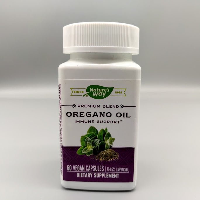 Oregano Oil 60 veg cap 75-85% carvacrol (foto de archivo)