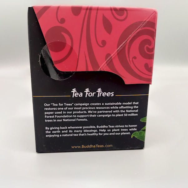 Té de Ashwagandha Orgánico Buddha Teas 18 Bolsitas, Sin Cafeína — vista lateral