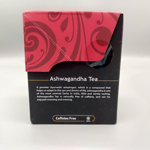 Té de Ashwagandha Orgánico Buddha Teas 18 Bolsitas, Sin Cafeína — etiqueta del producto