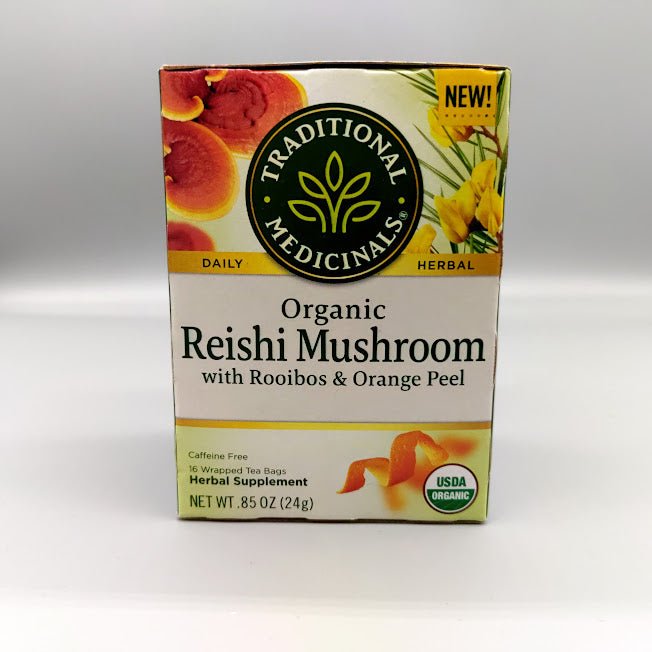 Organic Reishi Mushroom w/ Rooibos & Orange Peel Tea de Traditional Medicinals