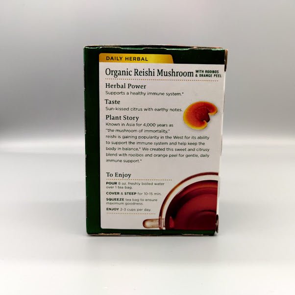 Organic Reishi Mushroom w/ Rooibos & Orange Peel Tea de Traditional Medicinals — vista posterior