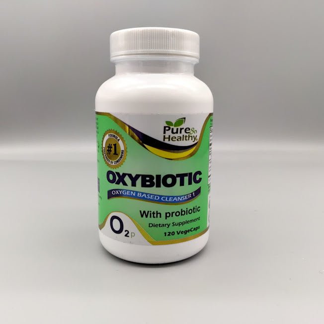 Oxybiotic - Oxygen Based Cleanse - With Probiotic - 60/120Caps - Pure & Healthyb