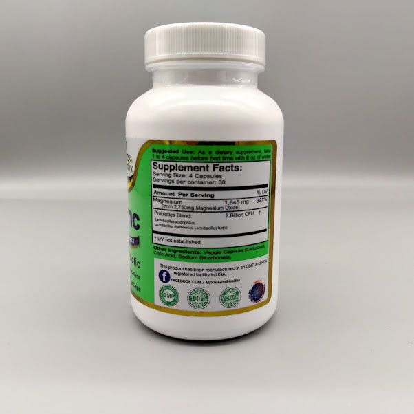 Oxybiotic - Oxygen Based Cleanse - With Probiotic - 60/120Caps - Pure & Healthyb