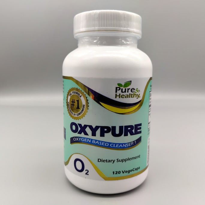 Oxypure Colon Cleanser Pure & Healthy, frasco de 120 cápsulas vegetales
