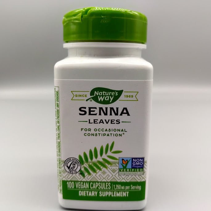 Pastillas Senna Leaves - 1350mg - 100 Vegan Capsules - Nature's Way (foto de archivo)