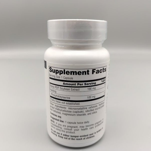 Phosphatidyl Serine 100 - 100mg - 30 Capsules - Source Naturals — etiqueta del producto