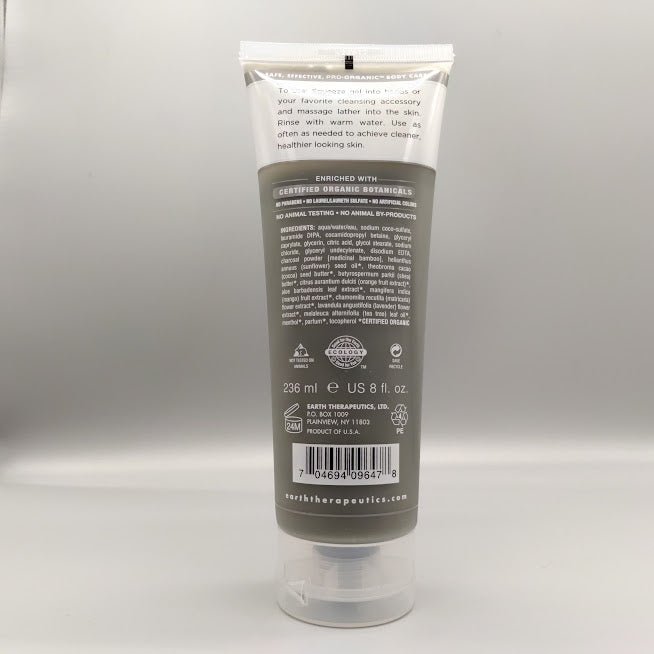 Purifying Body Wash - with medical Bamboo Charcoal - 8oz de Earth Therapeutics — etiqueta del producto