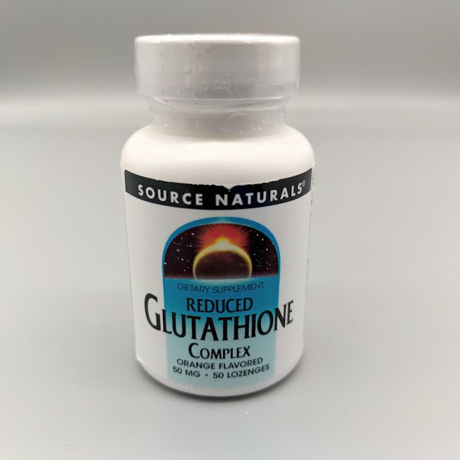 Glutatión reducido 50 mg Source Naturals, 50 pastillas sabor naranja para disolver en la boca