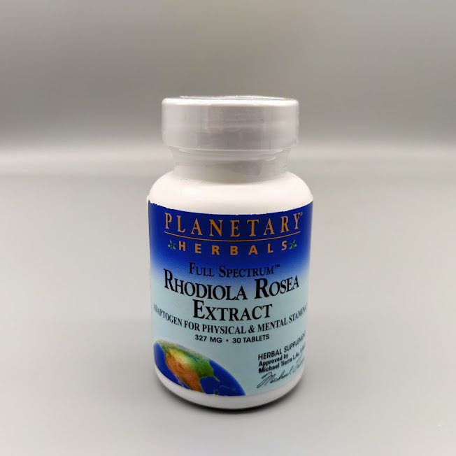 Rhodiola Rosea 327 mg 30 Tabletas para Energía y Estrés de Planetary Herbals
