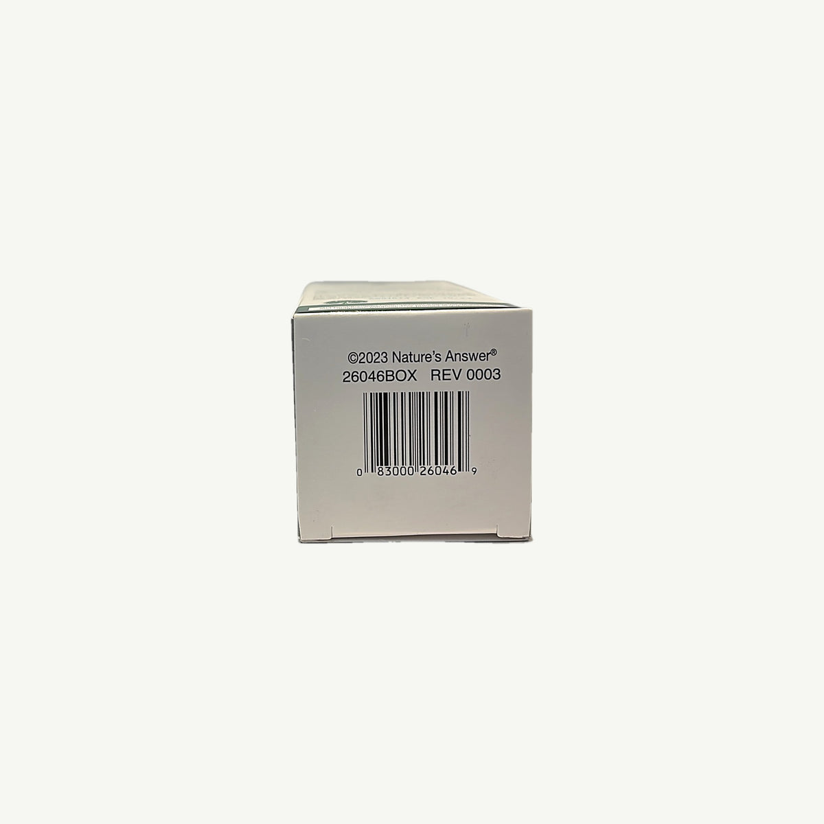 Tapa de la caja del Sambucus Immune con el código de barras 0 83000 26046 9