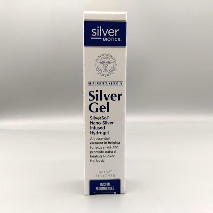 Silver Gel - SilverSol Nano-Silver Infused Hydrogel de Silver Biotics (foto de archivo)