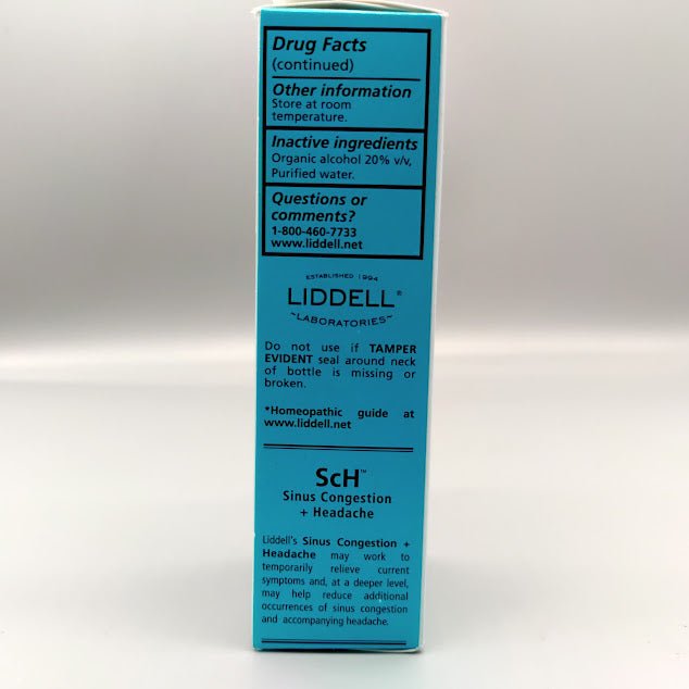 Liddell Sinus 1 oz Spray para Congestión y Dolor de Cabeza de Liddell Laboratories — vista posterior